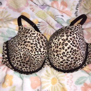 Leopard print bra.